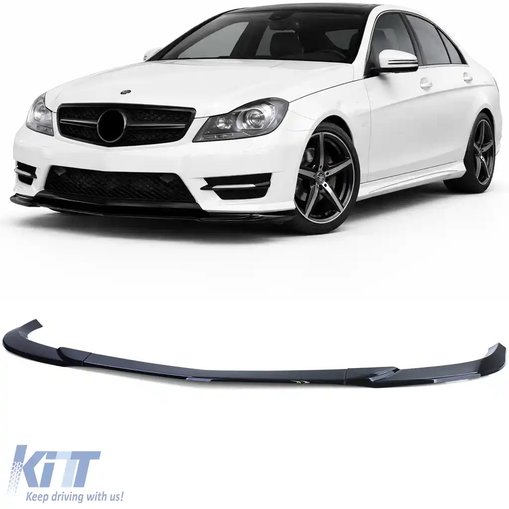 Lipsă spoiler frontal de performanță lucios, potrivită pentru Mercedes C W204 S204 2011-2015