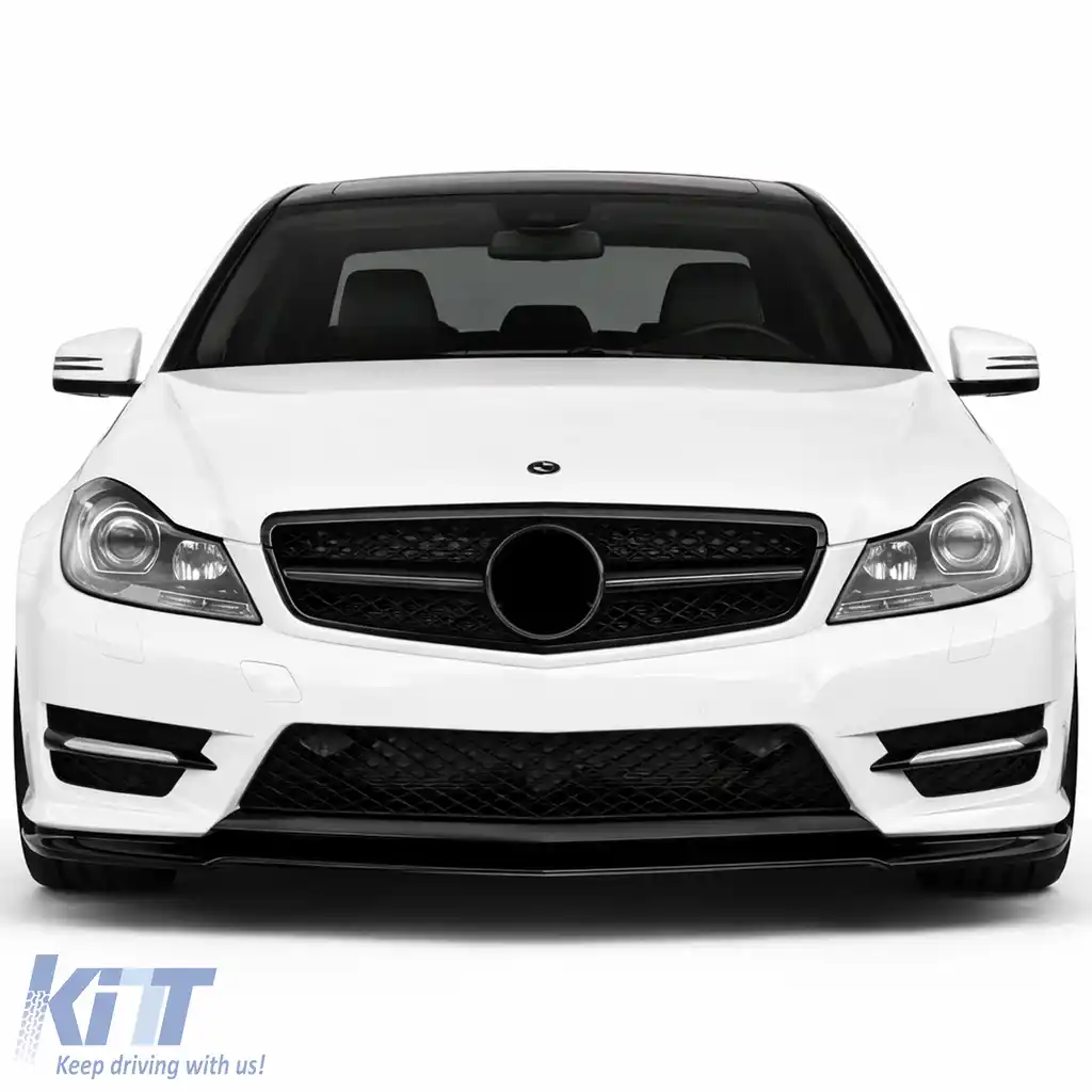 Lipsă spoiler frontal de performanță lucios, potrivită pentru Mercedes C W204 S204 2011-2015-image-6202867