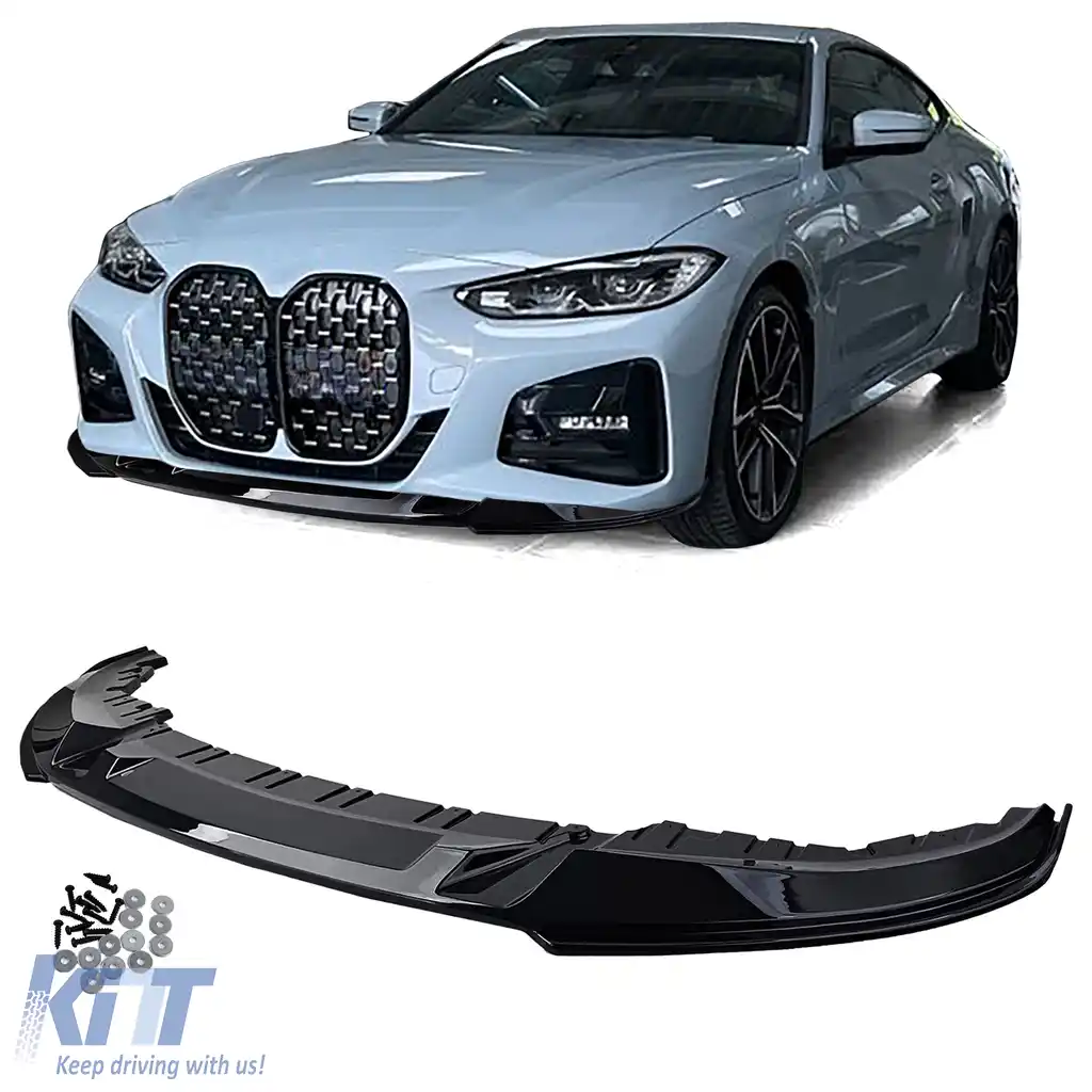 Lipsă spoiler frontal de performanță negru lucios, potrivit pentru BMW G26 Gran Coupe Seria 4