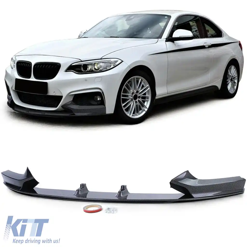 Lipsă spoiler frontal performanță aspect carbon potrivit pentru BMW Seria 2 F22 F23 13-21