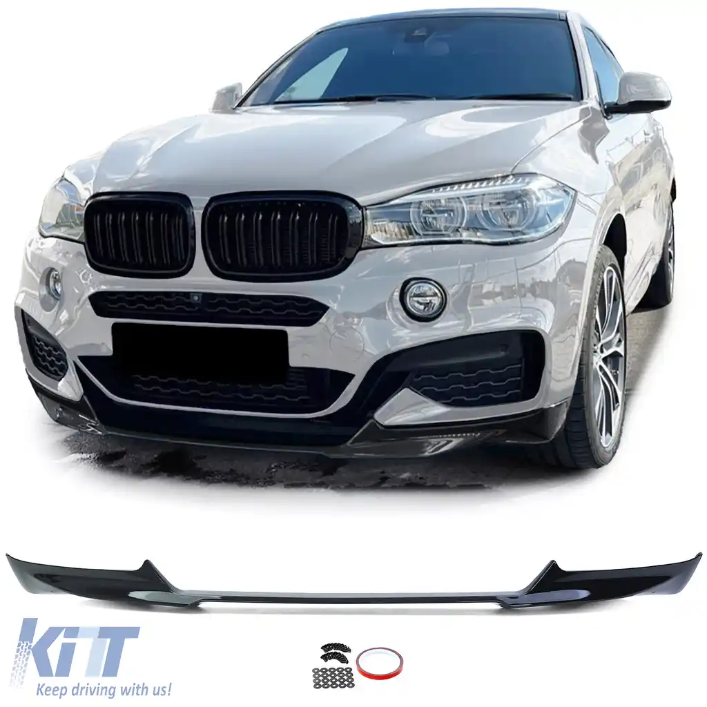 Lipsă spoiler frontal performanță negru lucios potrivit pentru BMW X6 F16 14-19