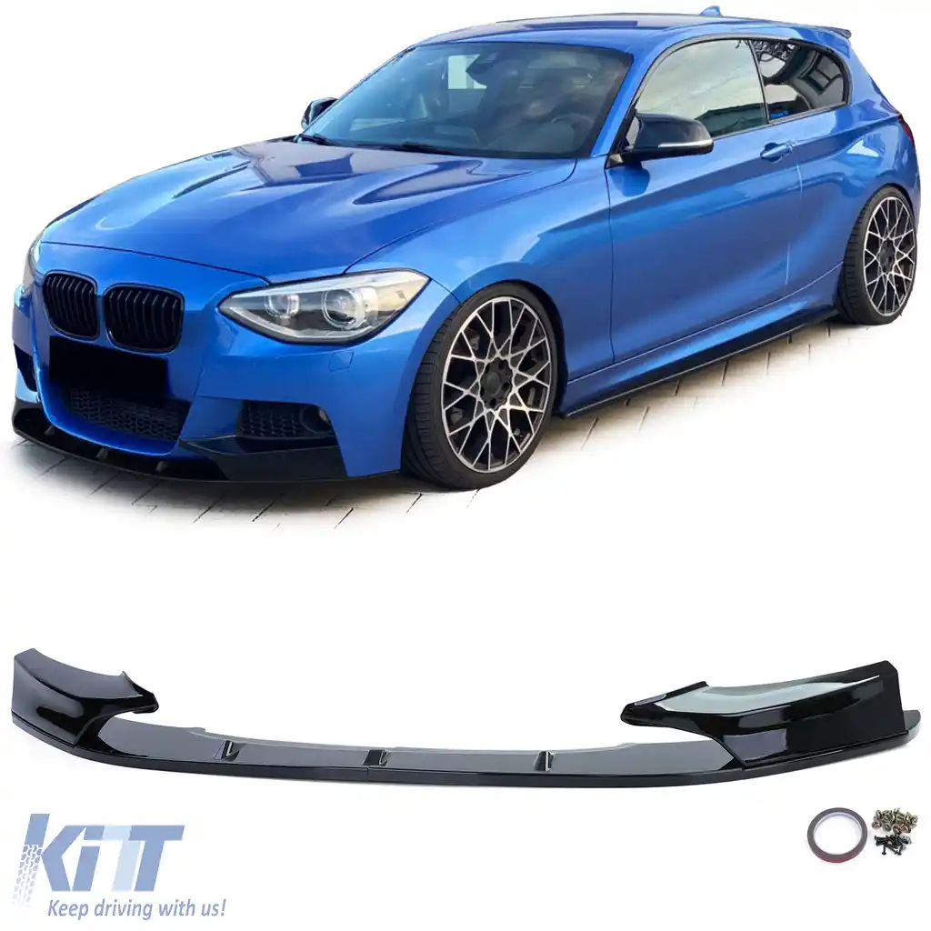 Lipsă spoiler frontal performanță negru lucios potrivit pentru 1 Series BMW F20 F21 10-14