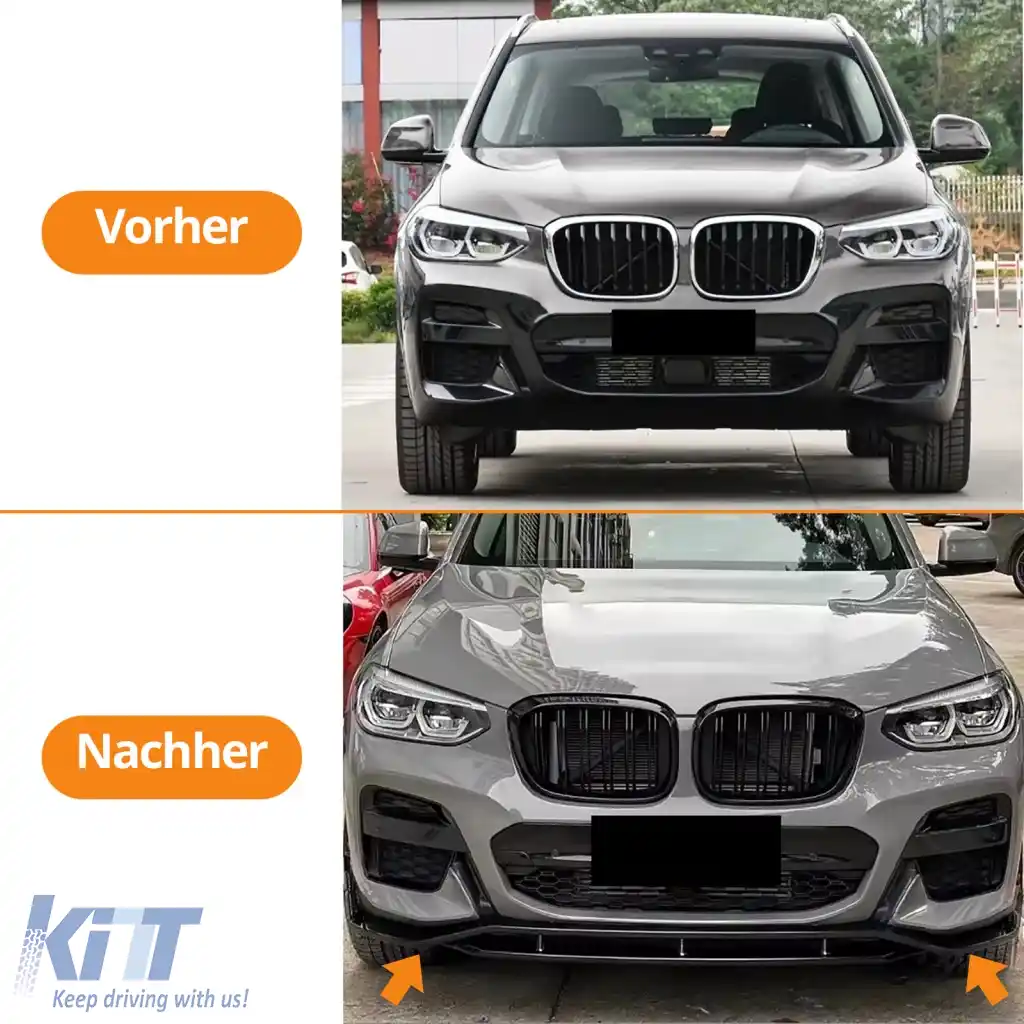 Lipsă spoiler frontal Performance negru lucios, potrivit pentru BMW X3 G01 2017-2021-image-6264134