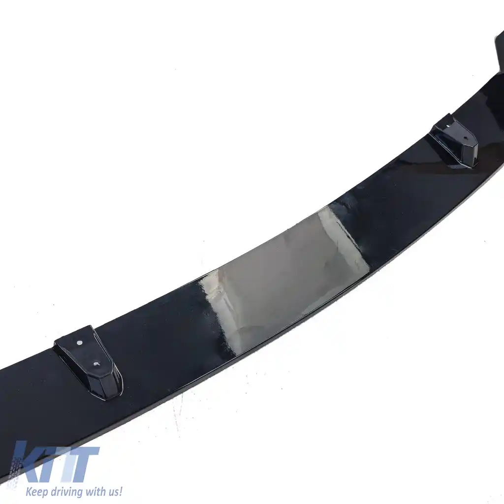 Lipsă spoiler frontal sport negru lucios potrivită pentru BMW Seria 2 F22 F23 cu pachet M-image-6261296