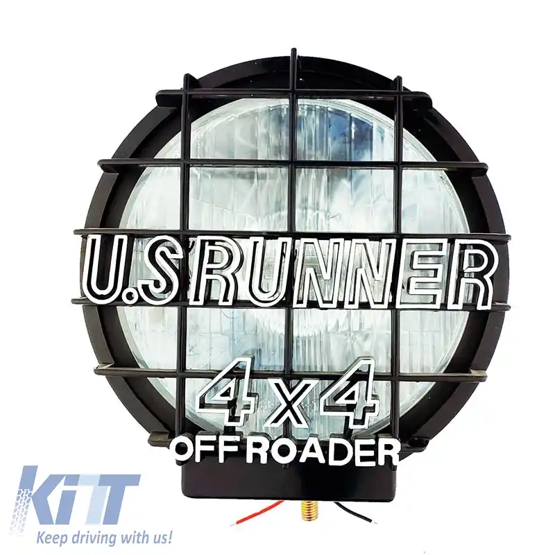Lămpi de ceață universale 4x4 Off Roader cu plasă neagră LA-800 alb 2 bucăți-image-6306900