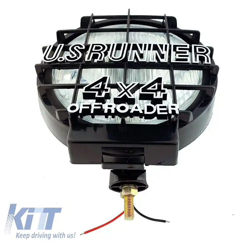 Lămpi de ceață universale 4x4 Off Roader cu plasă neagră LA-800 alb 2 bucăți-image-6306901