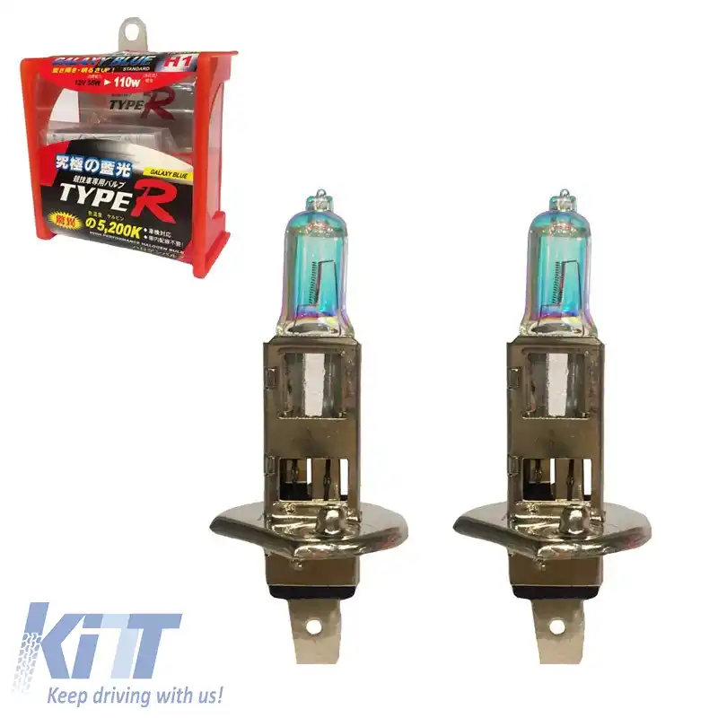 Lămpi de faruri halogen H1 12V 55w Rainbow Blue Tip-R TR-9101B 2buc.