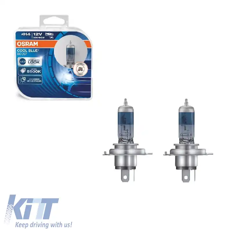 Lămpi de faruri halogen H4 12V 100w/90w Cool Blue Hyper Boost Osram 64193CBB-HCB 2buc.