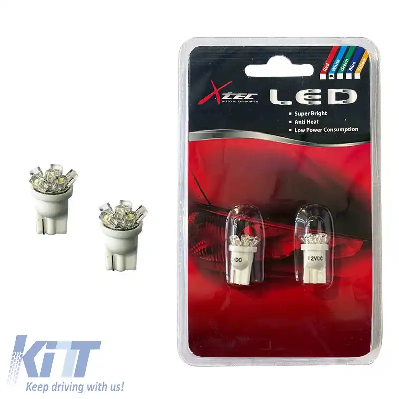 Lămpi LED T10 R6 12volți Alb 6000k X-Tec 2buc