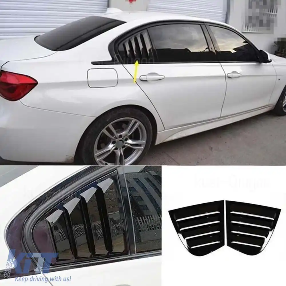 image-8-Louver fereastră laterală F30 Negru Pian ABS / 2012-2019