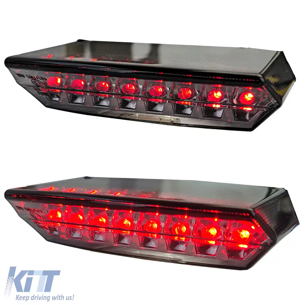 Lumina de frână LED pentru motocicletă, tip Boston, personalizată, fumurie, aprobată E, universală-image-6258754