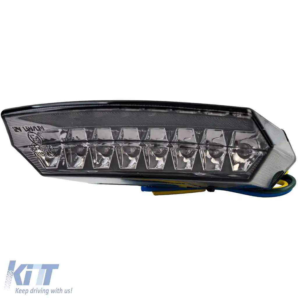 Lumina de frână LED pentru motocicletă, tip Boston, personalizată, fumurie, aprobată E, universală-image-6258756