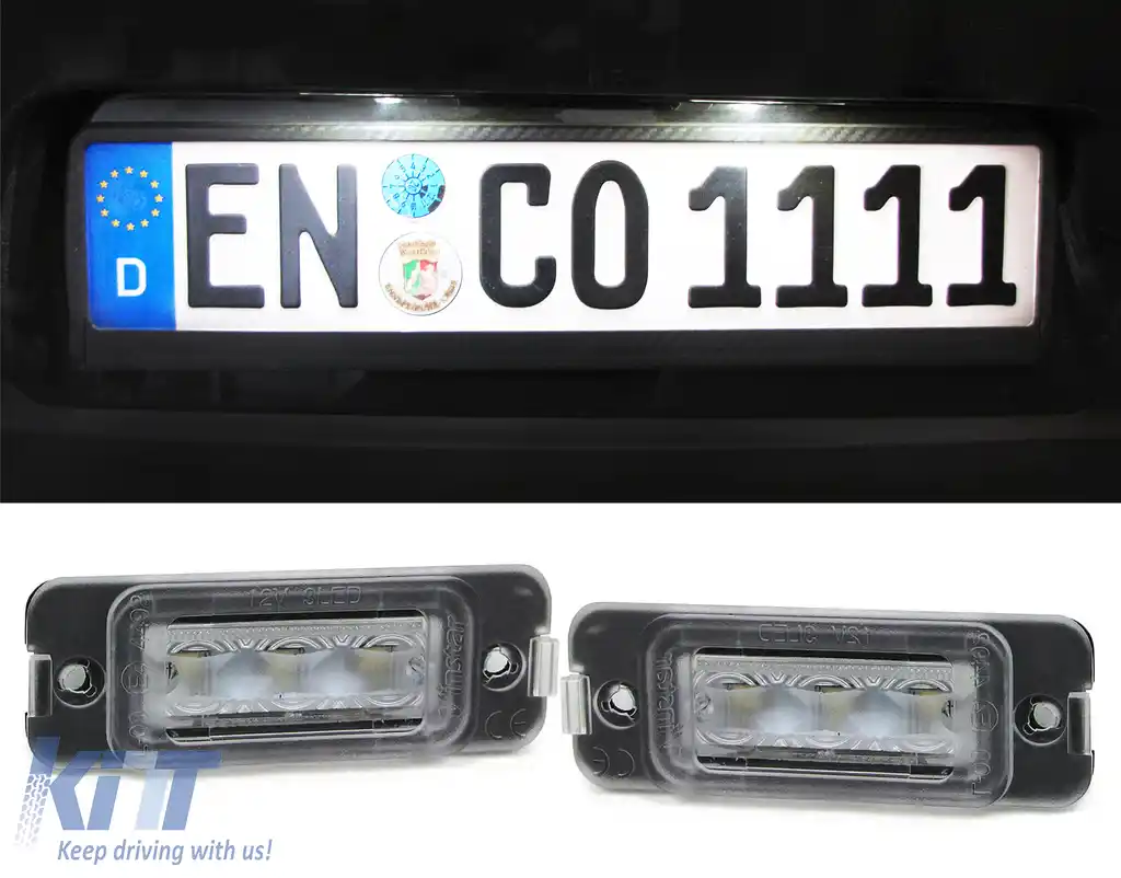 Lumina de număr LED alb 6000K potrivită pentru Mercedes ML W164 08-11 GL X164 R W251