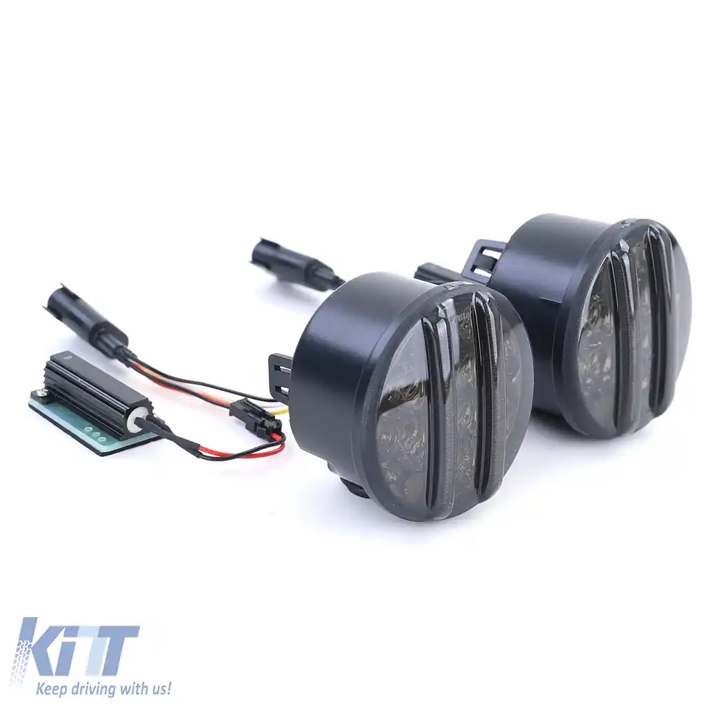 Lumina de parcare cu indicator frontal din sticlă clară LED, fum negru, potrivită pentru Jeep Wrangler JK din 07-image-6202072
