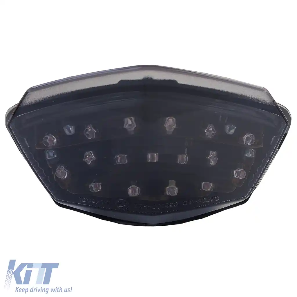 Lumina spate LED fumurie neagră pentru motocicletă, potrivită pentru Kawasaki Ninja 250R EX250 08-11