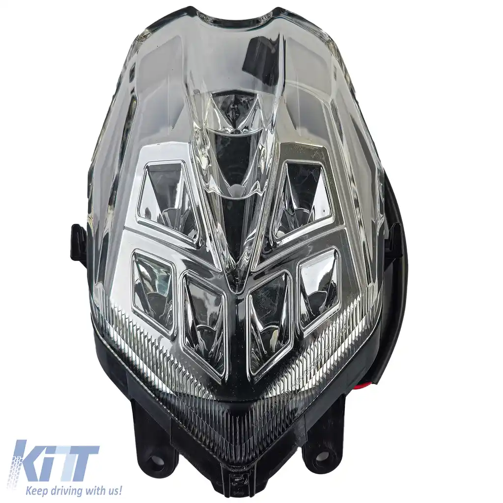 Lumina spate LED pentru motocicletă cu lentilă clară și crom pentru Triumph Street Triple 675 2013-2016
