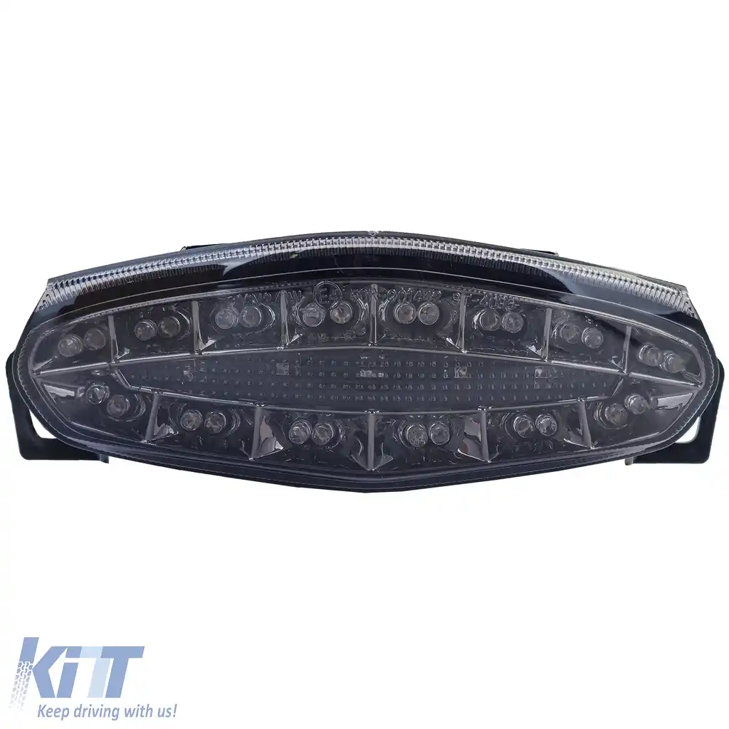 Lumina spate LED pentru motocicletă cu sticlă clară, neagră, potrivită pentru Kawasaki 650 ER6 2009-2011