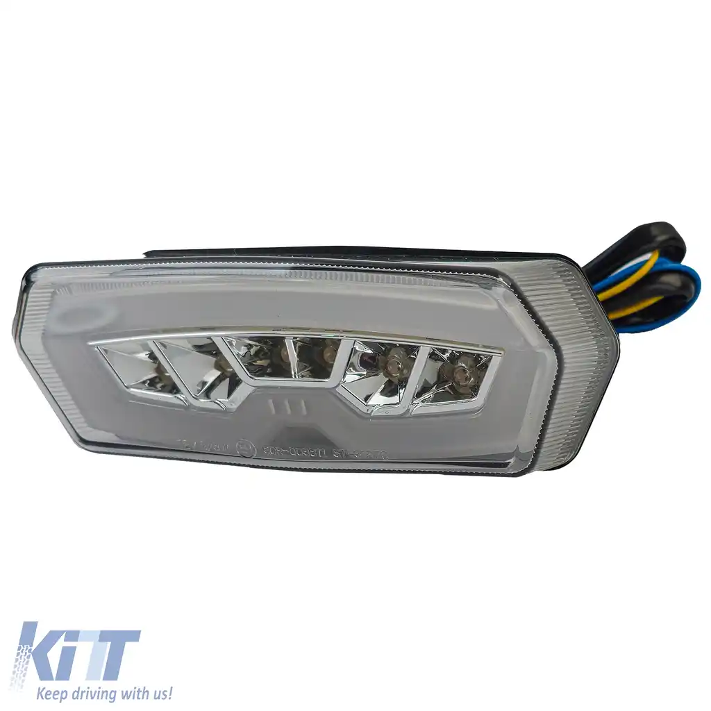 Lumina spate LED pentru motocicletă + semnale de întoarcere cu lentilă clară, bară de lumină, potrivită pentru Honda CBR 650F RC74 14-15