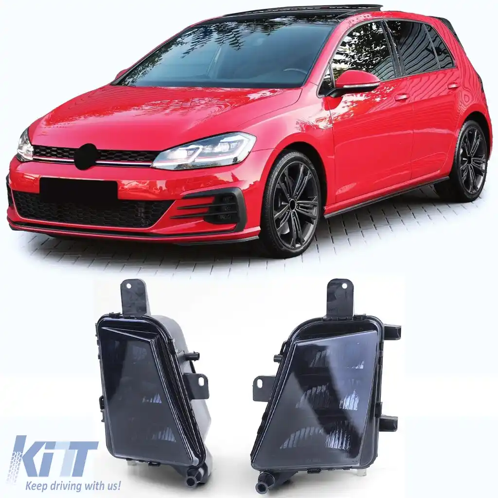 Lumini de ceață LED fumuriu negru, dreapta stânga, potrivite pentru VW Golf 7 GTI GTD 5G1 13-20