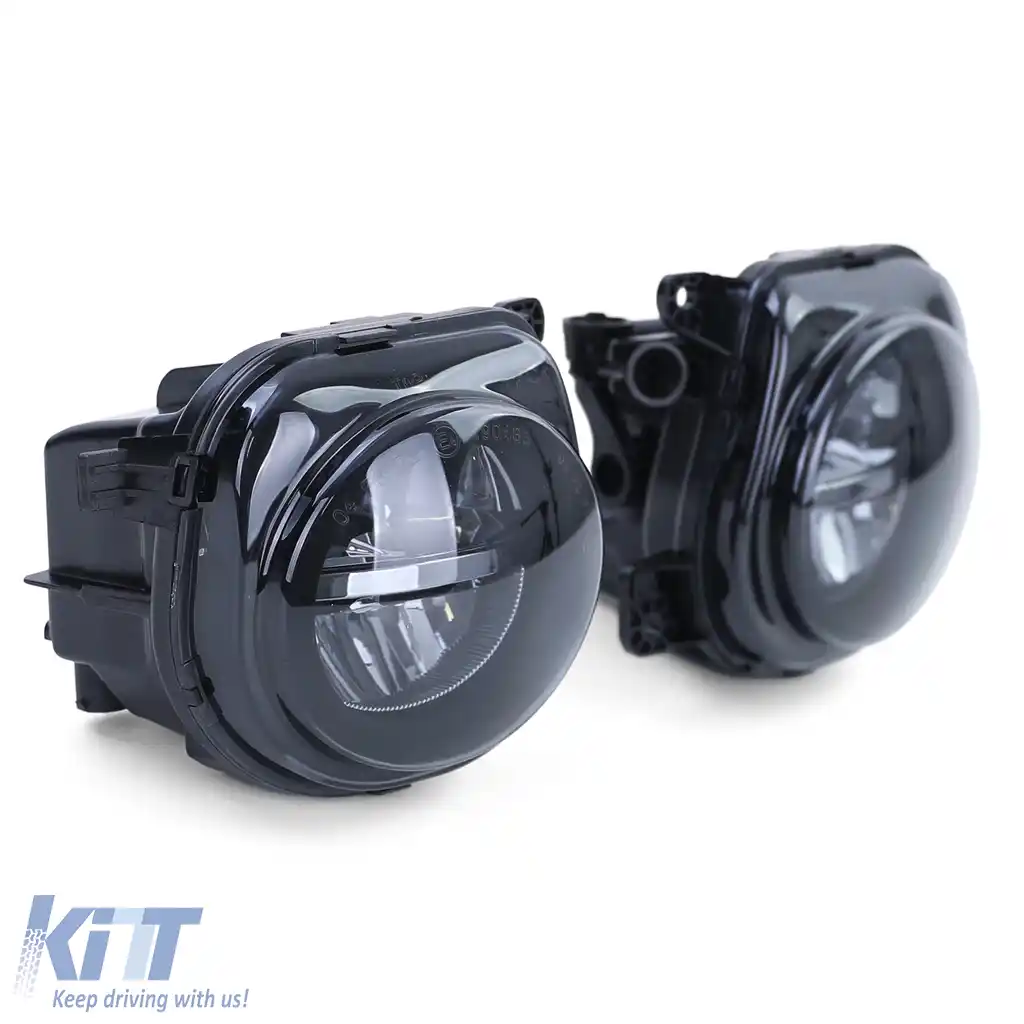 Lumini de ceață LED fumuriu negru potrivite pentru BMW Seria 5 F10 F11 GT F07 2013-2017-image-6210619
