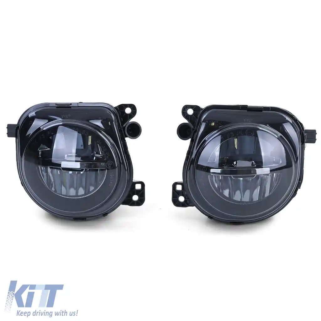 Lumini de ceață LED fumuriu negru potrivite pentru BMW Seria 5 F10 F11 GT F07 2013-2017-image-6210620