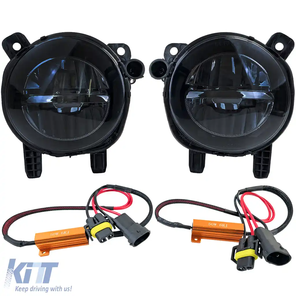 Lumini de ceață LED negre potrivite pentru BMW F20 F21 Seria 3 F30 F31 F34 Seria 4 F32 F33 F36