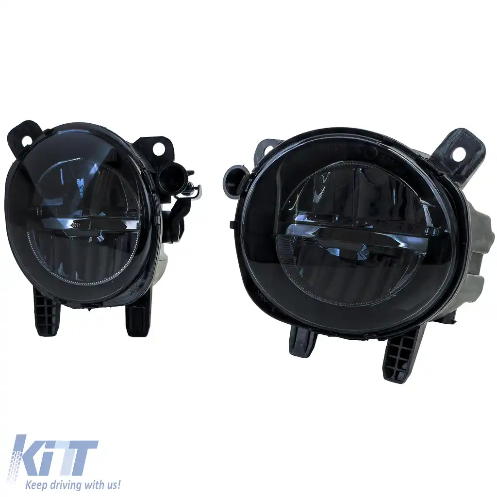 Lumini de ceață LED negre potrivite pentru BMW F20 F21 Seria 3 F30 F31 F34 Seria 4 F32 F33 F36-image-6257338