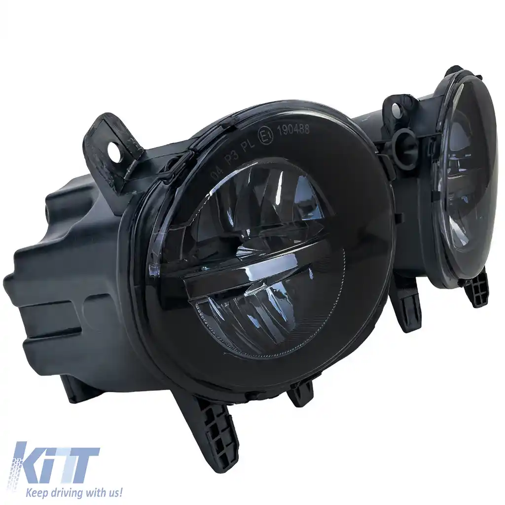 Lumini de ceață LED negre potrivite pentru BMW F20 F21 Seria 3 F30 F31 F34 Seria 4 F32 F33 F36-image-6257339