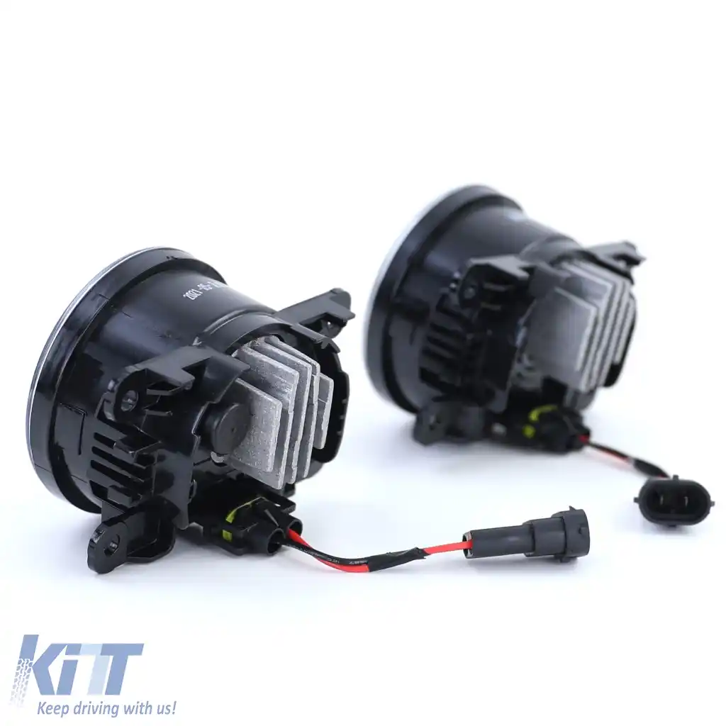 Lumini de ceață LED negre potrivite pentru Opel Astra G H OPC Corsa D Agila-image-6277094