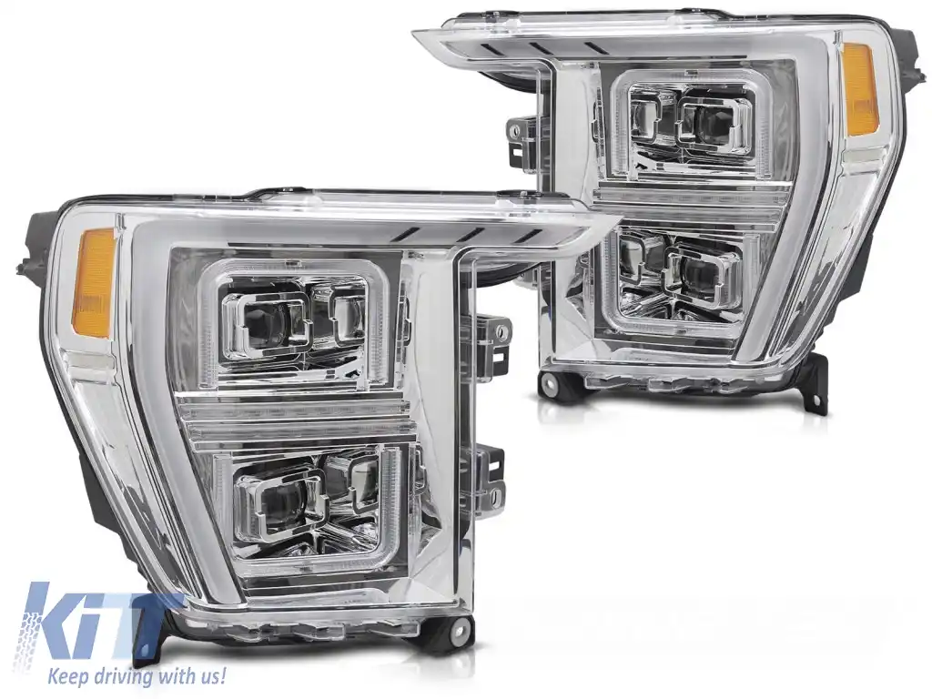 LUMINI DE FARURI LED TUBURI CROMATE potrivite pentru FORD F150 MK14 20-23