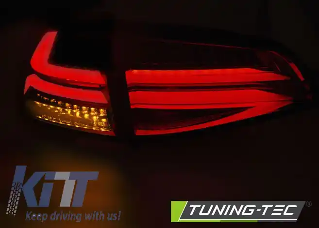 LUMINI DE ÎNDARE LED BAR ROȘII FUMURII potrivite pentru VW GOLF 7 13-17-image-6267220