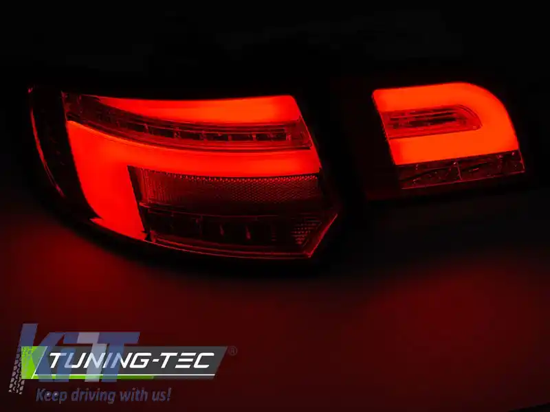 LUMINI DE ÎNDARE LED BAR ROȘU NEGRU SEQ potrivite pentru AUDI A3 8P 5D 08-12-image-6269801