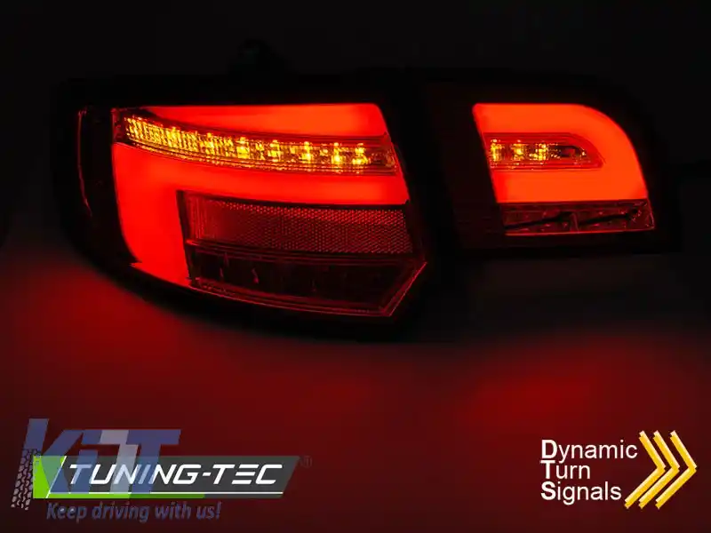 LUMINI DE ÎNDARE LED BAR ROȘU NEGRU SEQ potrivite pentru AUDI A3 8P 5D 08-12-image-6269804