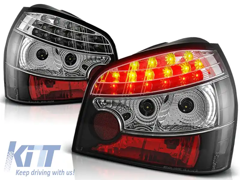 LUMINI DE ÎNDARE LED NEGRE potrivite pentru AUDI A3 08.96-08.00