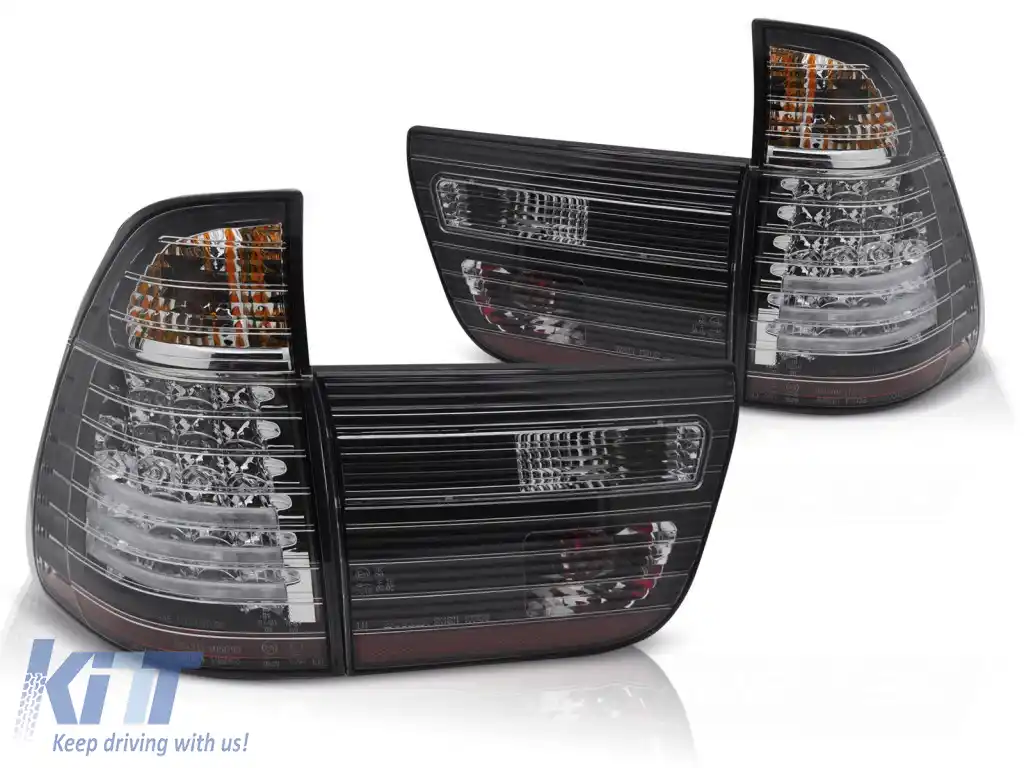 LUMINI DE ÎNDARE LED NEGRE potrivite pentru BMW X5 E53 09.99-10.03