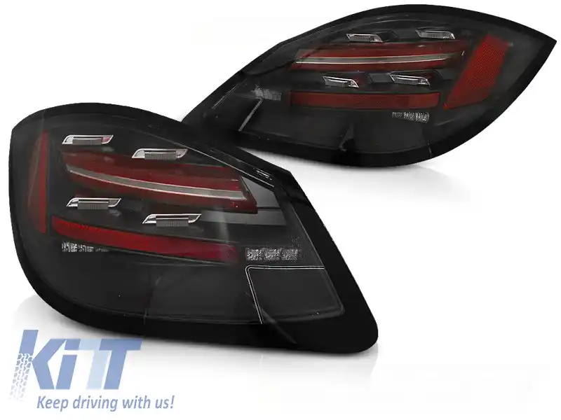 LUMINI DE STOP LED BAR NEGRE SEQ potrivite pentru PORSCHE BOXSTER / CAYMAN 987 09-12