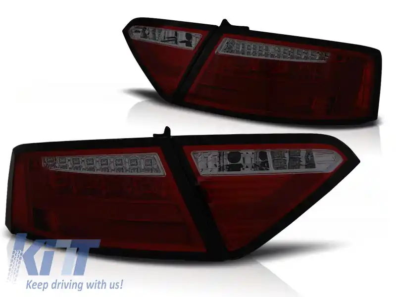 LUMINI DE STOP LED BAR ROȘII FUMOASE potrivite pentru AUDI A5 07-06.11