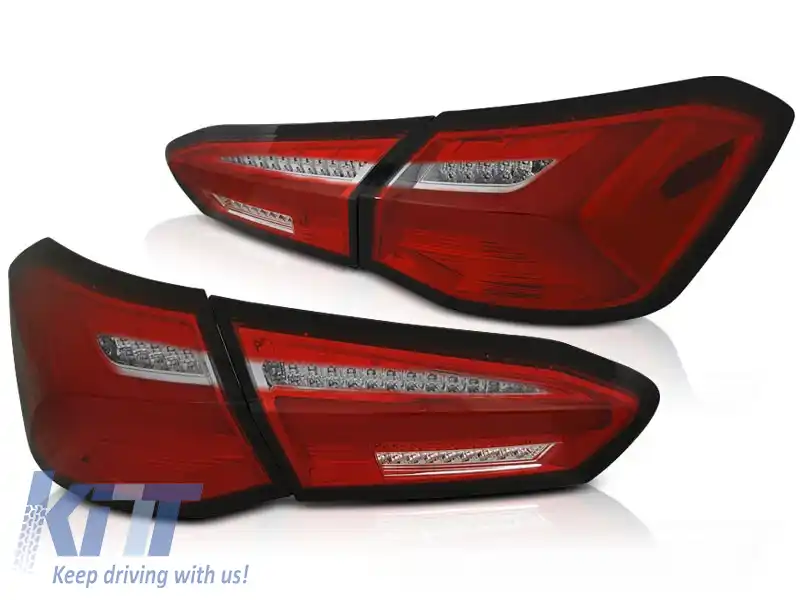 LUMINI DE STOP LED ROȘII ALBE SEQ potrivite pentru FORD FOCUS 4 18-21 HATCHBACK