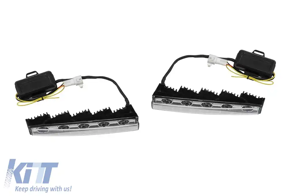 Lumini de zi potrivite pentru Mercedes G-Class W463 după 1989 cu bază cromată