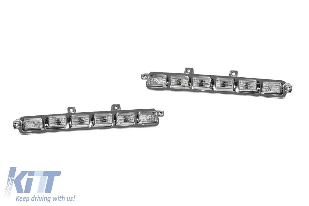 Lumini de zi potrivite pentru spoiler tip Brabus pe bara de protecție frontală A Design pentru Mercedes G-Class W463 după 1989