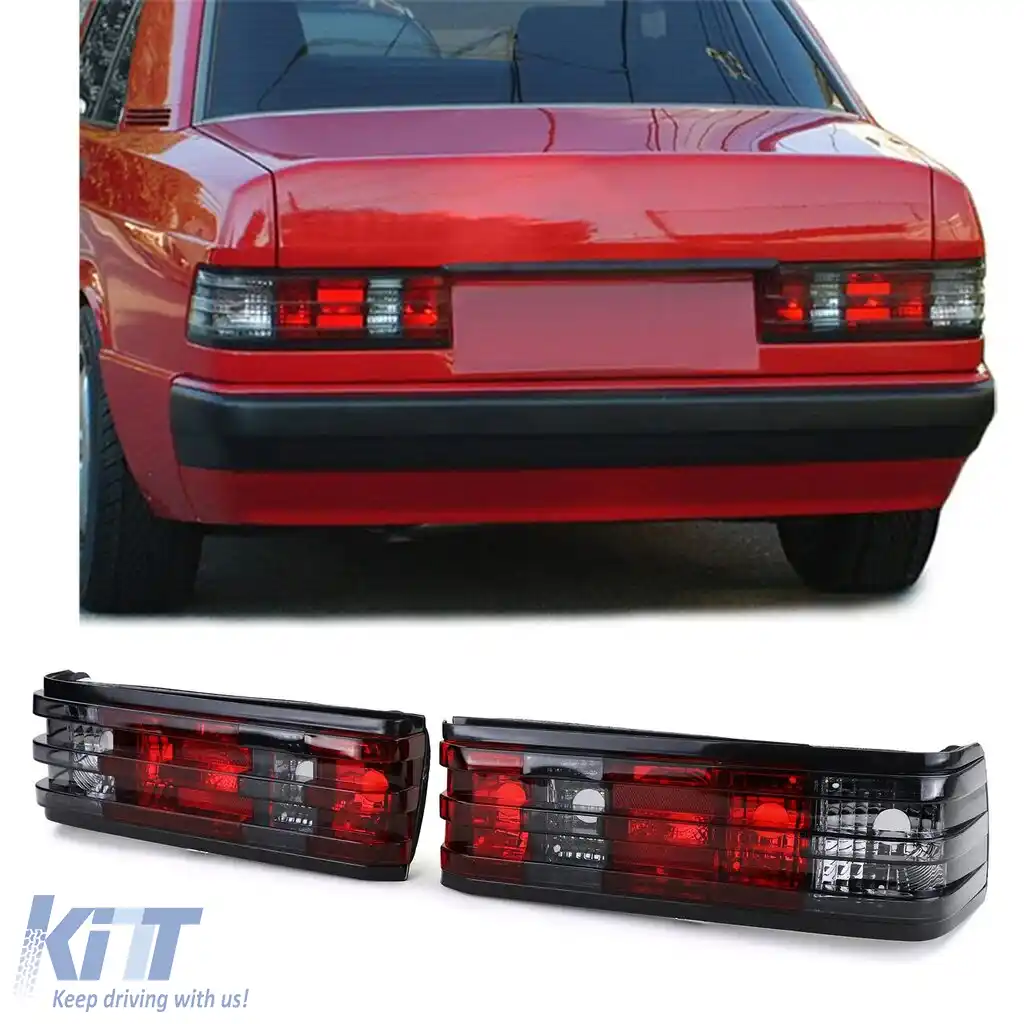 Lumini spate cristal roșu-negru pentru Mercedes 190 W201 1982-1993