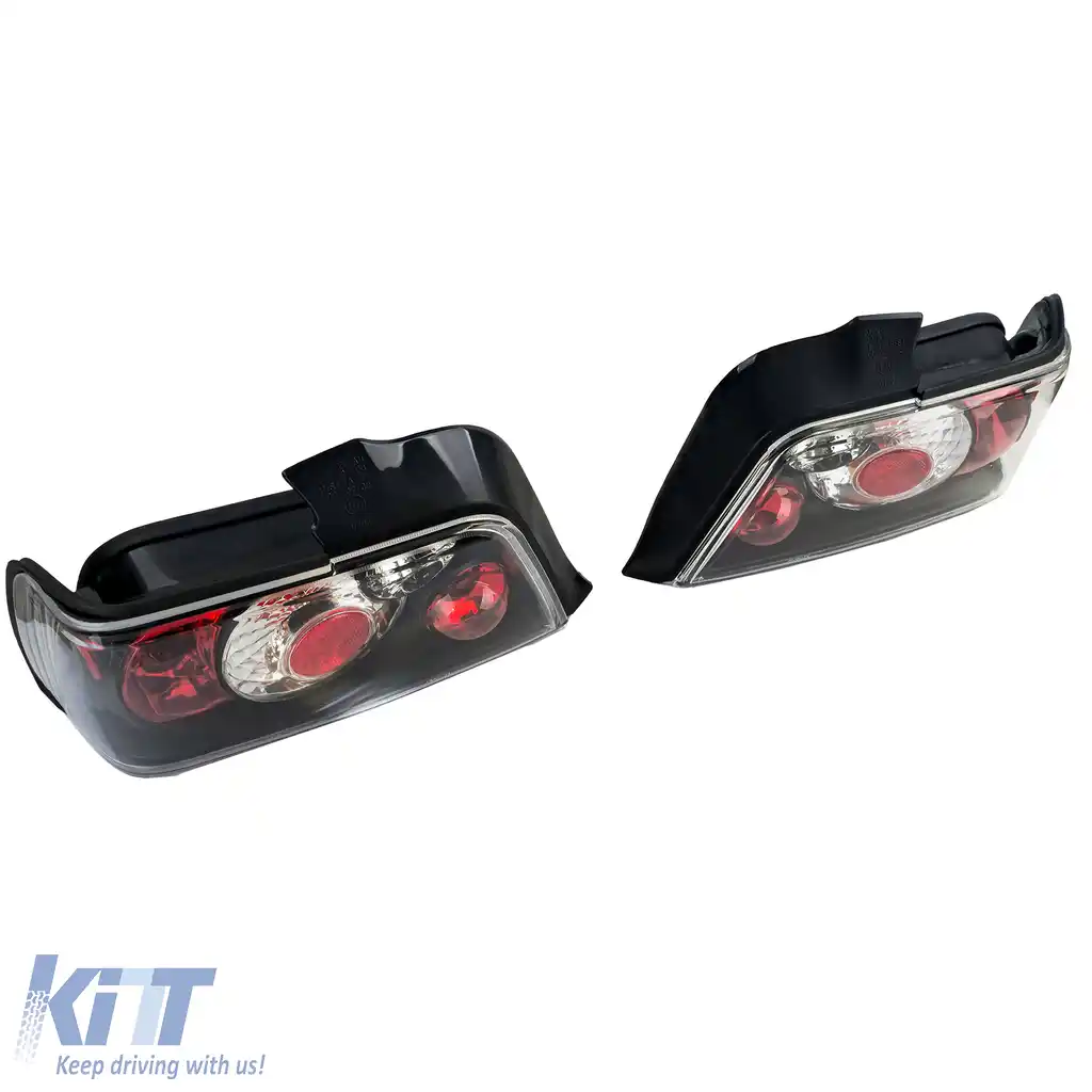 Lumini spate cu sticlă clară, negre, potrivite pentru BMW Seria 3 E36 Sedan 1990-1998-image-6193086