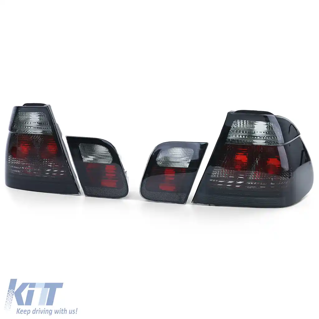 Lumini spate din sticlă clară, cristal negru fum, potrivite pentru BMW E46 sedan 98-01-image-6190671