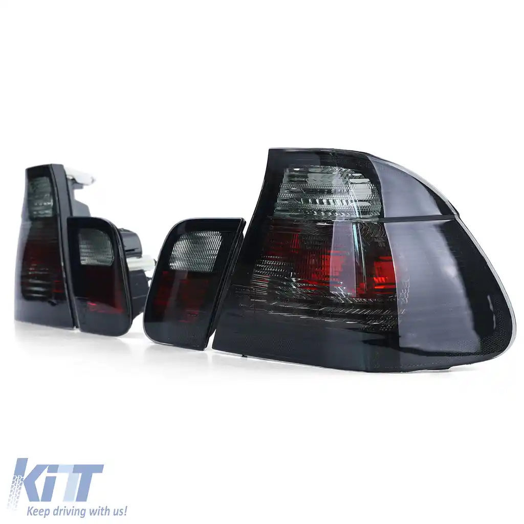 Lumini spate din sticlă clară, cristal negru fum, potrivite pentru BMW E46 sedan 98-01-image-6190672