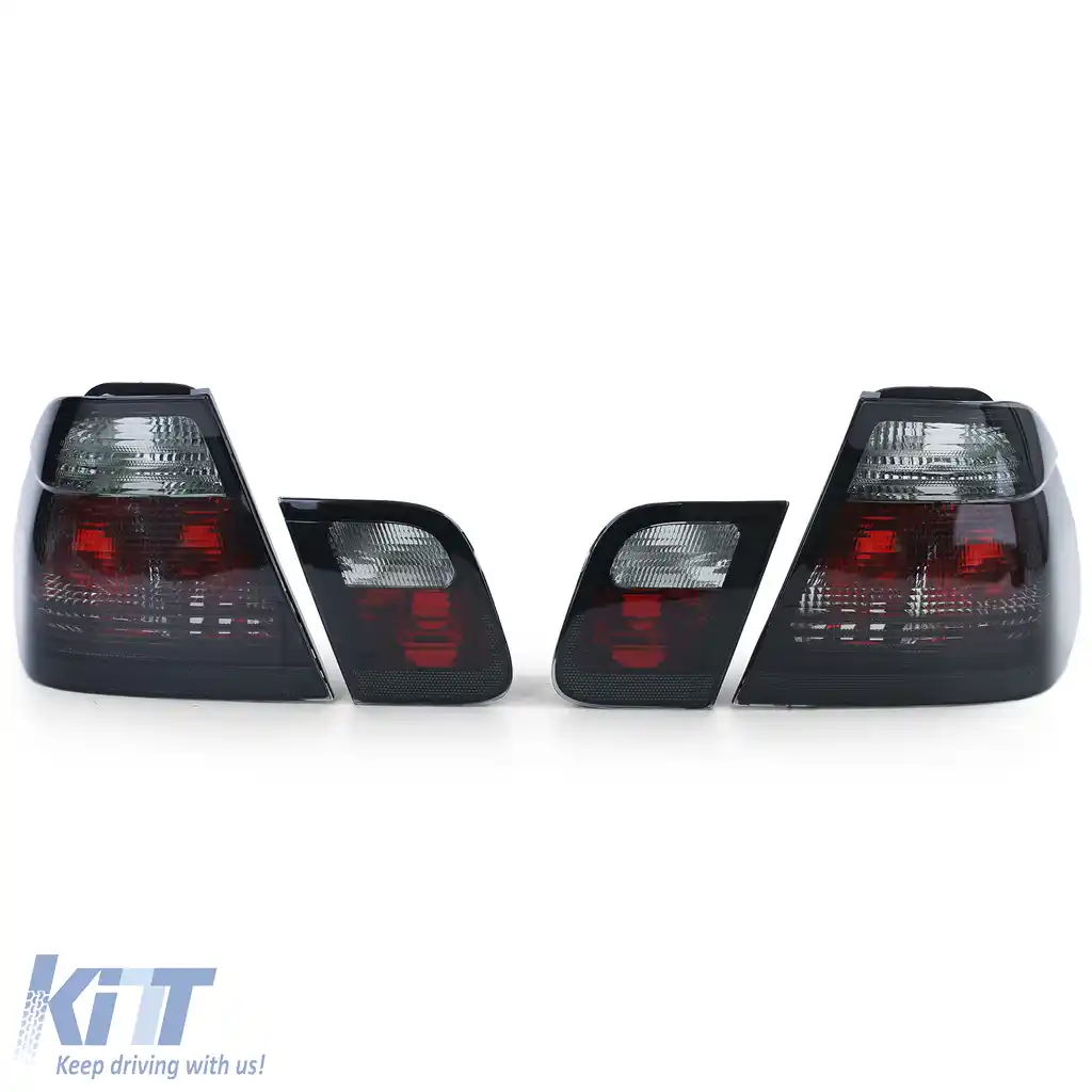Lumini spate din sticlă clară, cristal negru fum, potrivite pentru BMW E46 sedan 98-01-image-6190674