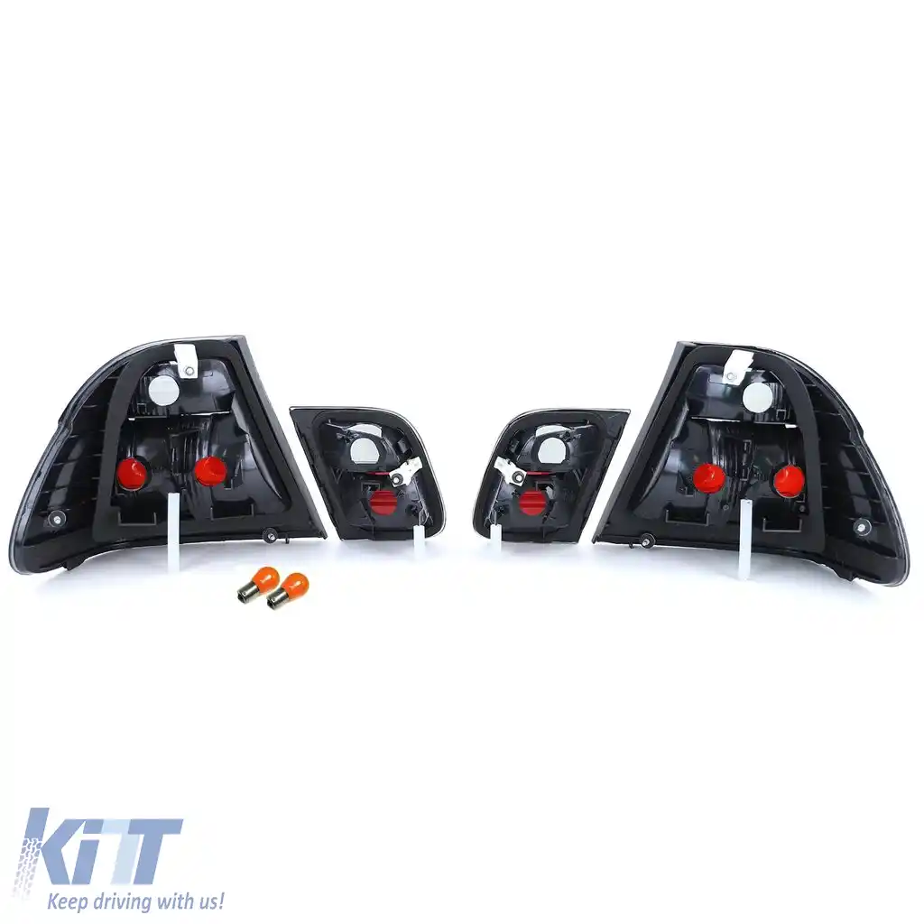 Lumini spate din sticlă clară, cristal negru fum, potrivite pentru BMW E46 sedan 98-01-image-6190675