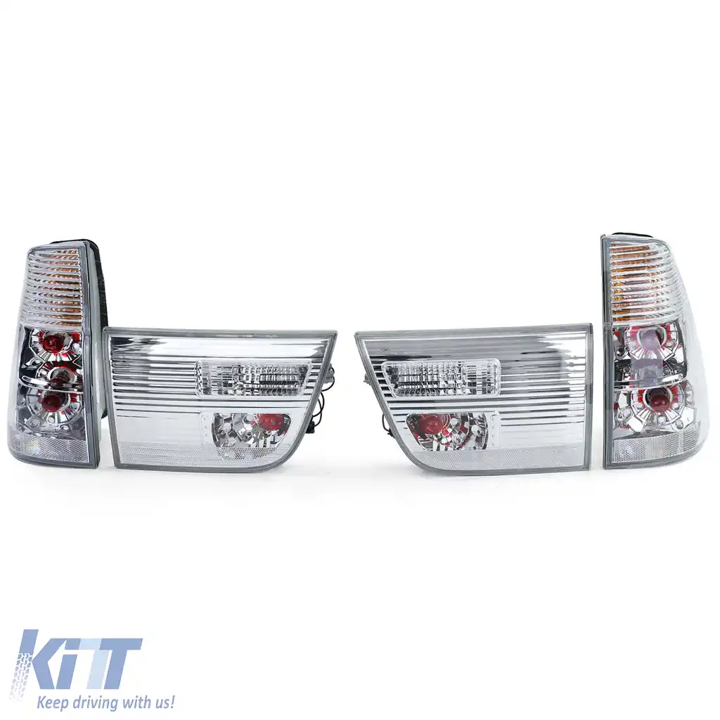 Lumini spate din sticlă clară cu crom argintiu, potrivite pentru BMW X5 E53 99-03 pre-facelift-image-6193064