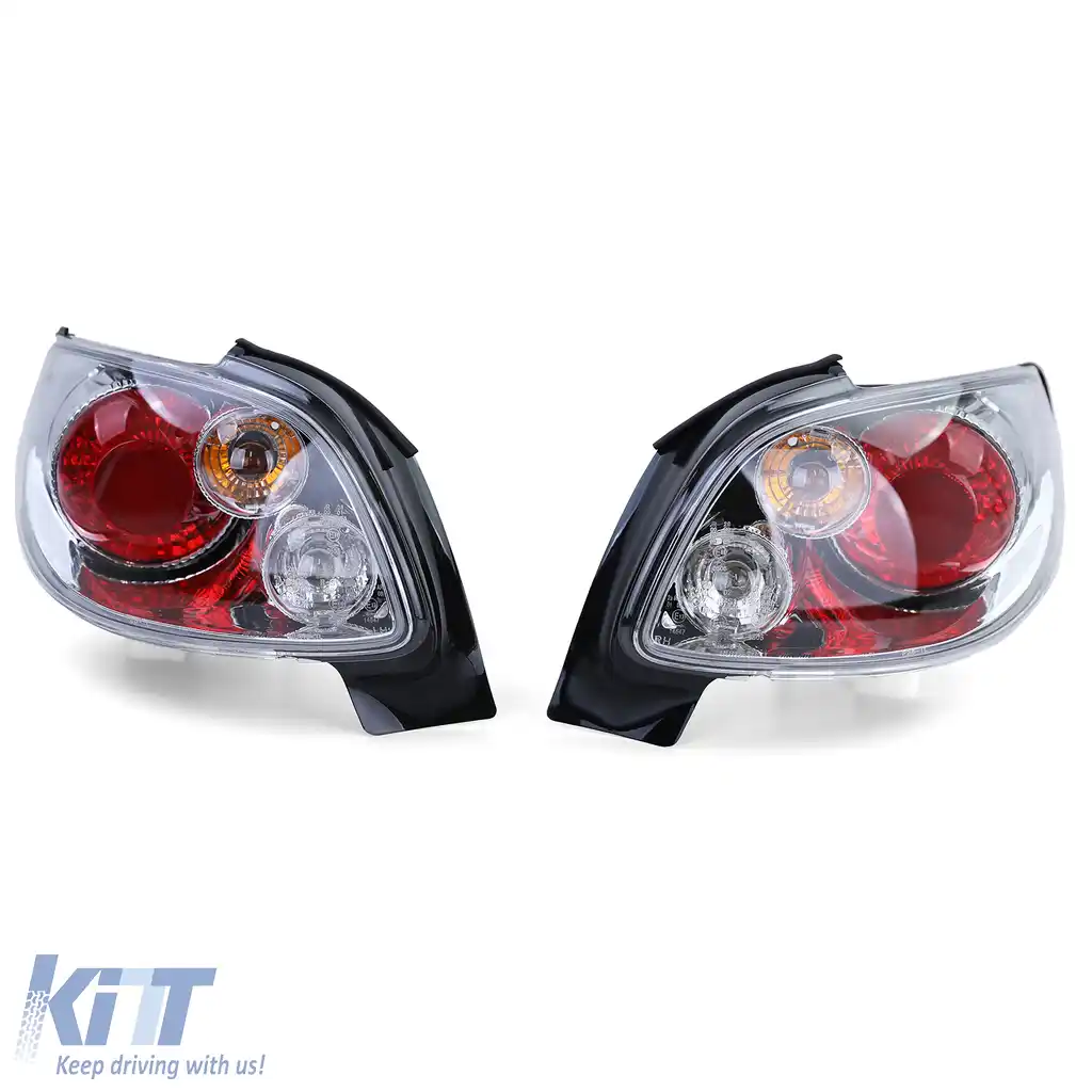 Lumini spate din sticlă clară cu crom, potrivite pentru Peugeot 206 CC Coupe Cabrio 00-08-image-6190522