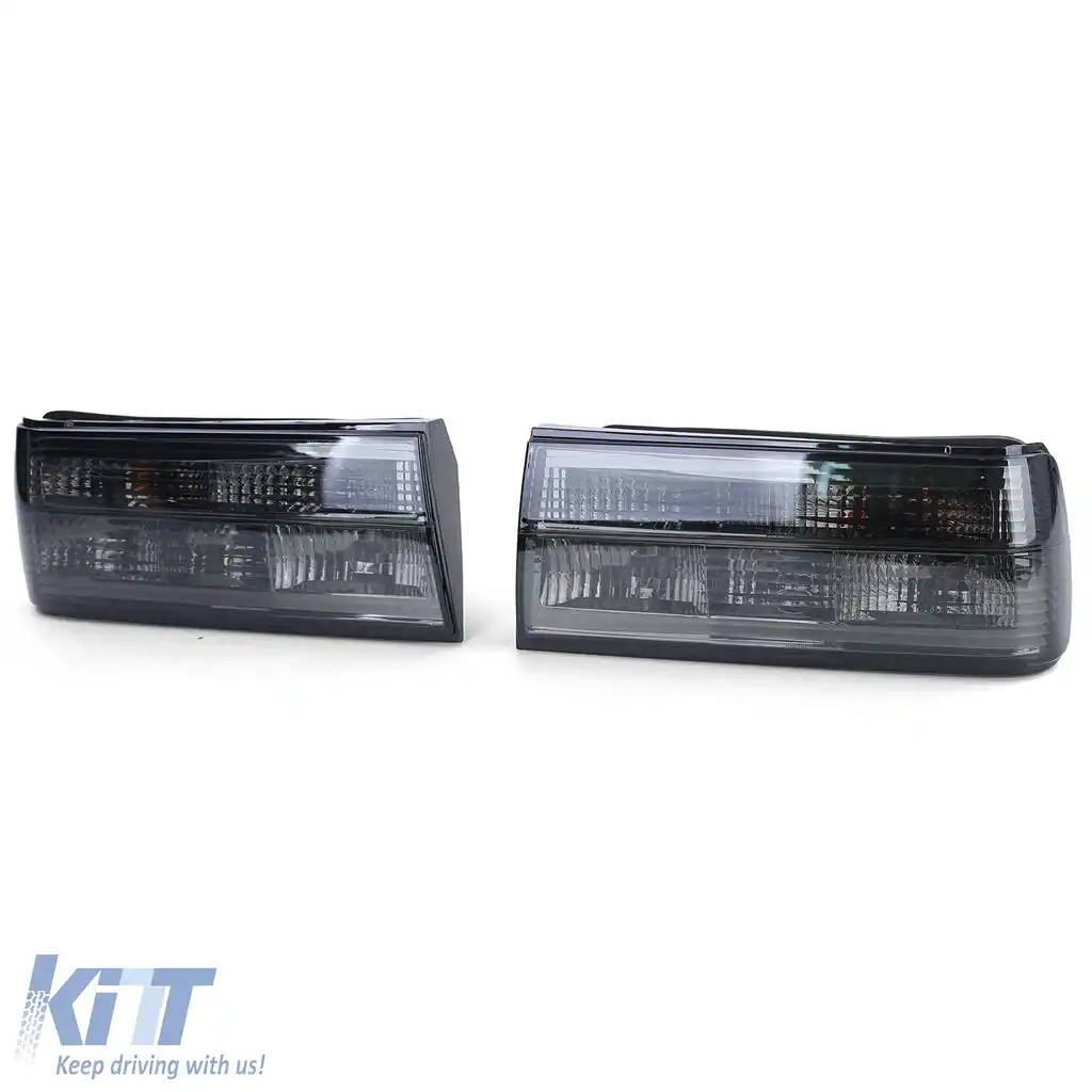 Lumini spate din sticlă clară cu fum negru, potrivite pentru BMW Seria 3 E30 facelift-image-6195205