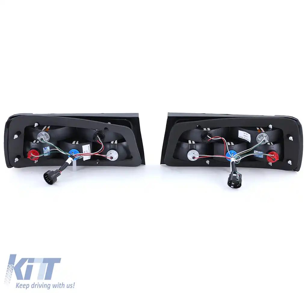 Lumini spate din sticlă clară cu fum negru, potrivite pentru BMW Seria 3 E30 facelift-image-6195209